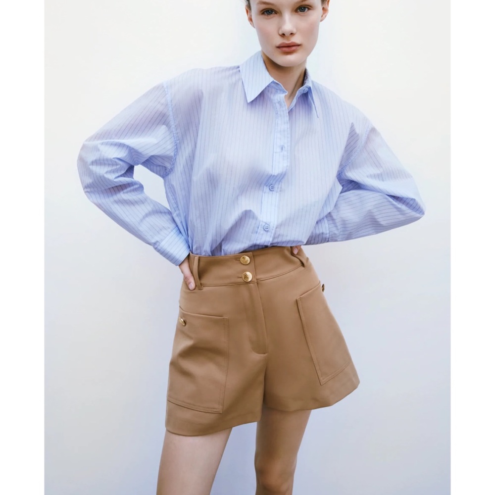 Zara Cargo Bermuda Shirts Size XS